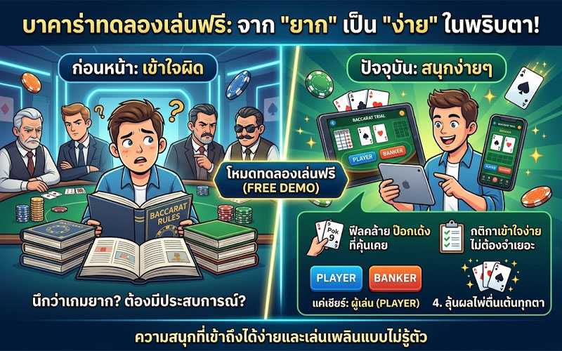 บาคาร่าทดลองเล่นฟรี ไม่ต้องฝาก